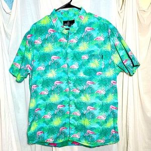 4/$35 Molokai Surf Co. Flamingo Print Shirt